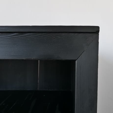 黒 ４枚引き戸 低い水屋/sk.358