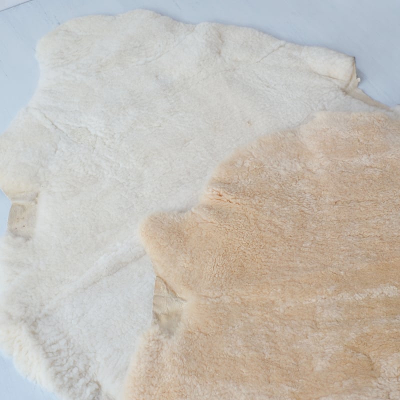 オーストラリア製・生成色のリアルムートンラグ/st.916 | SLOWHAND