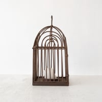 アンティークらしい物語を感じる 鳥かごのようなアイアン行燈/st.1203