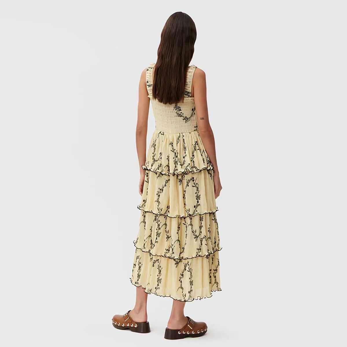 GANNI ガニー TIERED MIDI DRESS ワンピース | RUNWAY NY