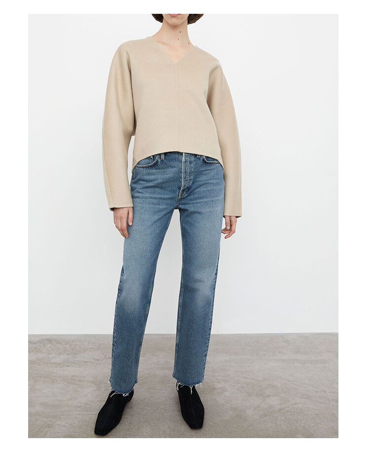 TOTEME トーテム Double wool cashmere pullover eggnog セーター-