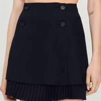 sandro　サンドロ  Short skirt with pleated effect スカート　定価$295