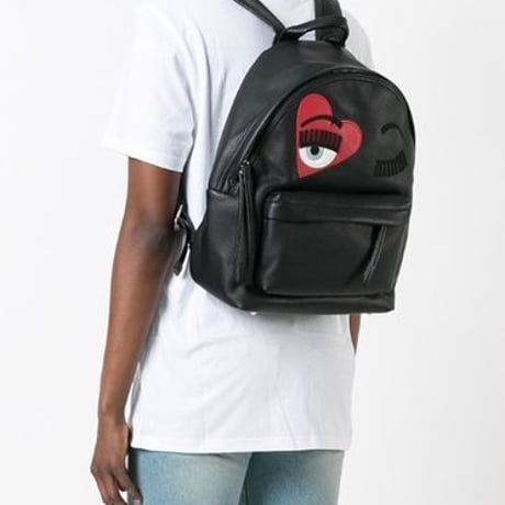 CHIARA FERRAGNI キアラフェラーニ　Flirting Heart faux-leather backpack　定価$477