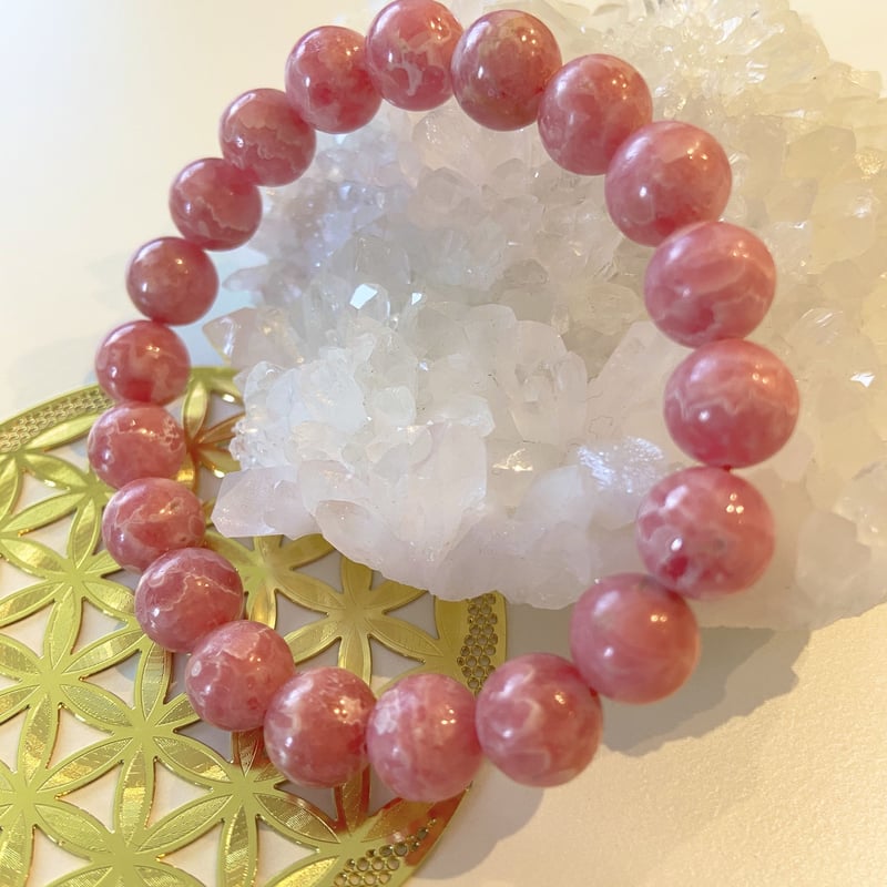 バラ色の人生☆高品質☆インカローズ11.5mm☆パワーストーン☆天然石【71】