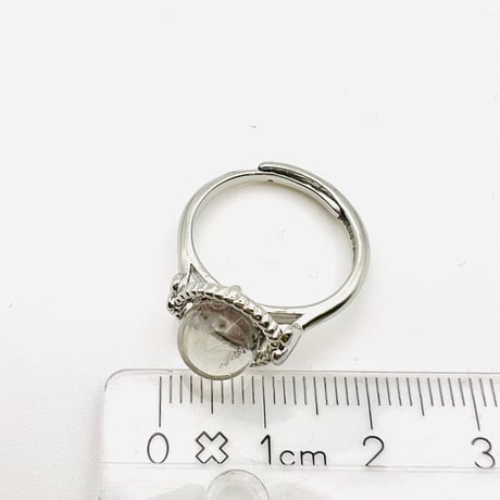 【強力な浄化と財運！】ガーデンクォーツリング（フリーサイズ・真鍮・silver925コーティング）