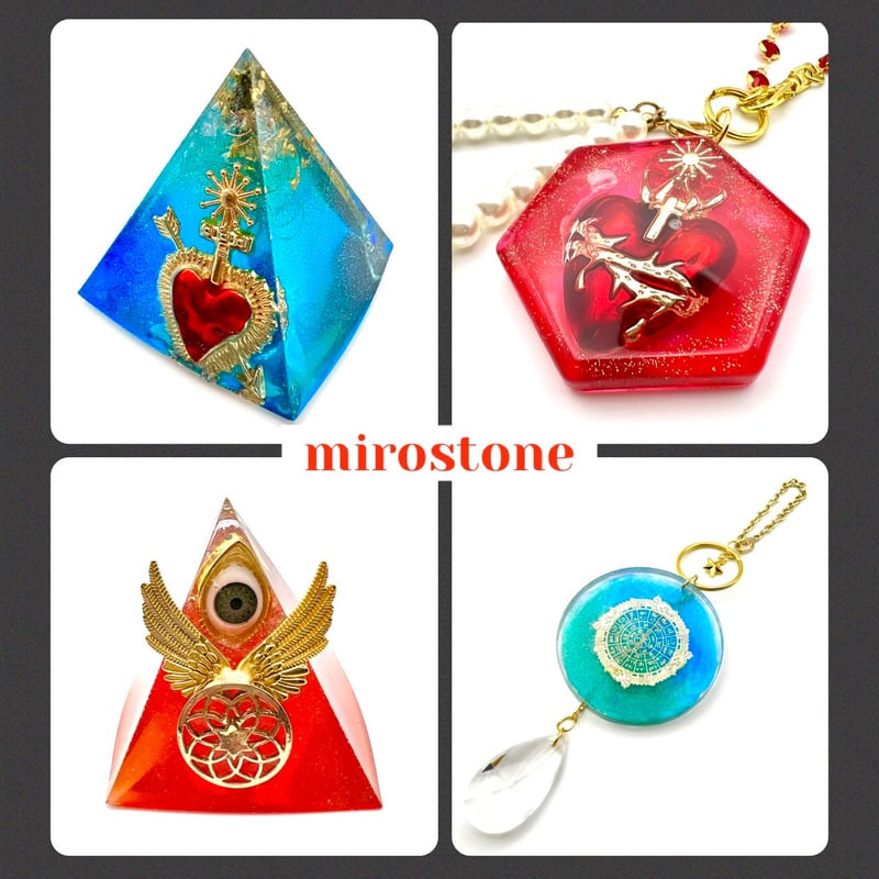 願いを叶えるサポート！】ピラミッド型オルゴナイト・魔除け・開運