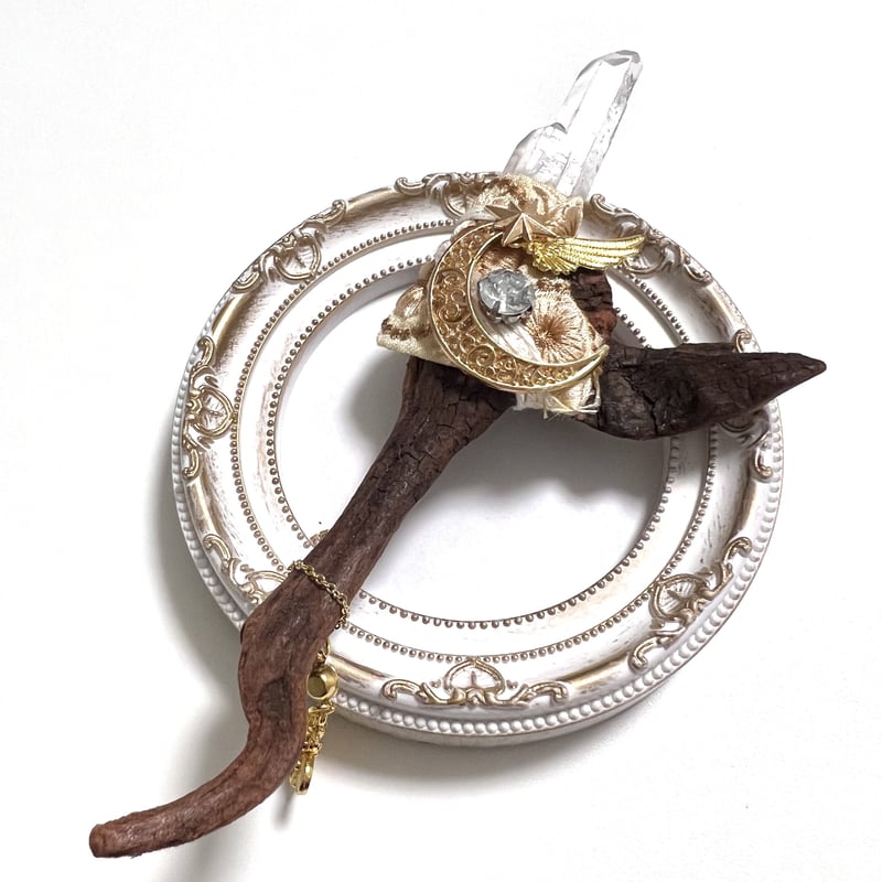 【睦月】レインボーオーラ水晶の魔法のステッキ形オルゴナイト☆他３点 睦月】レインボーオーラ水晶の魔法のステッキ形オルゴナイト☆他3点