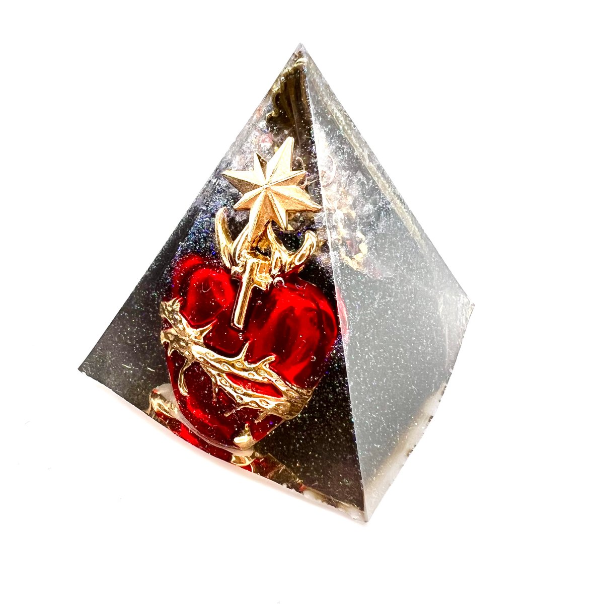 願いを叶えるサポート！】ピラミッド型オルゴナイト・魔除け・開運