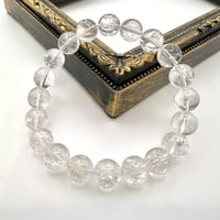 【強力な浄化力・最強のヒーリング！】アイリスエレスチャルクォーツブレスレット（珠約9ミリ・内周17センチ）