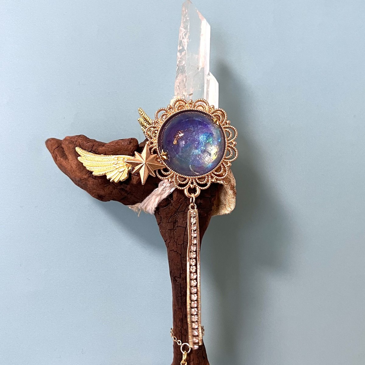 願いを叶える魔法のアイテム！】オルゴナイトと水晶の魔法の杖