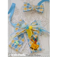 Kids Park ブルー&イエロー　チョーカー、ヘアアクセサリー