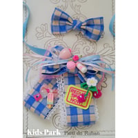 Kids Park ブルー&ピンク　チョーカー、ヘアアクセサリー