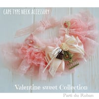 Valentine sweet pink Cape Type neck accessory