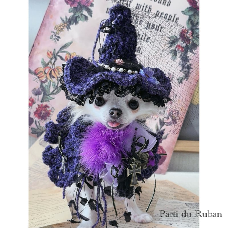 ☆わんこ用parti_du_ruban☆うさ耳&チョーカーセット