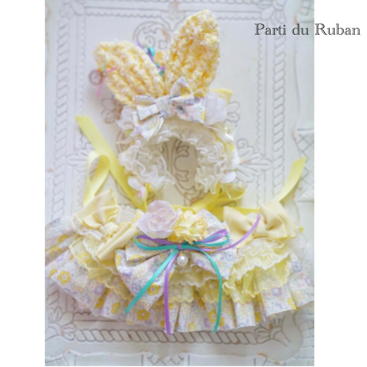 Spring Collection 2026 cotton yellow ケープ.うさ耳 |