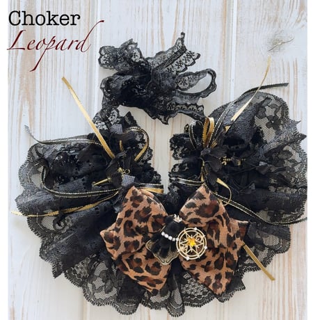 Leopard ウィッチハット、ネコ耳、ウサ耳、チョーカー