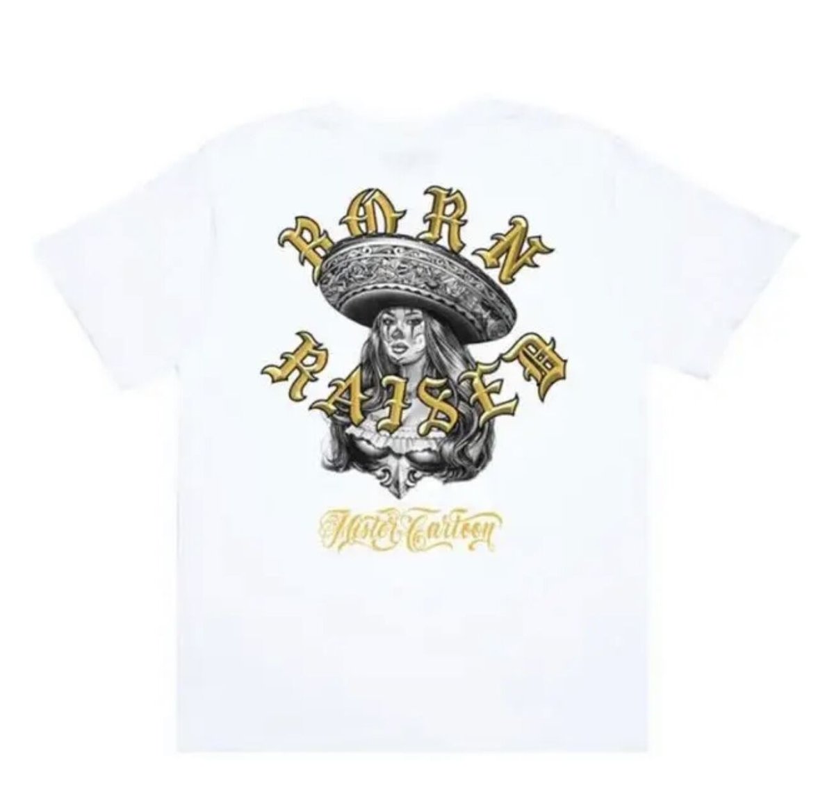 Mr Cartoon BORN RAISED LIQUOR TEE WHITEオフィシャル - Tシャツ