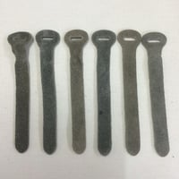 ベロア革　ジッパータブ6本セット（グレー）大きいタイプ