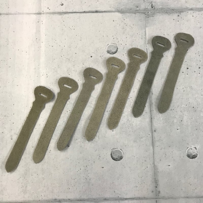 ダークグレー ジッパー付きタッパー ベロア革 ジッパータブ7本セット（グレー）小さいタイプ | Outdoor atelier