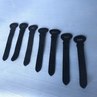 ベロア革　ジッパータブ7本セット（黒）小さいタイプ