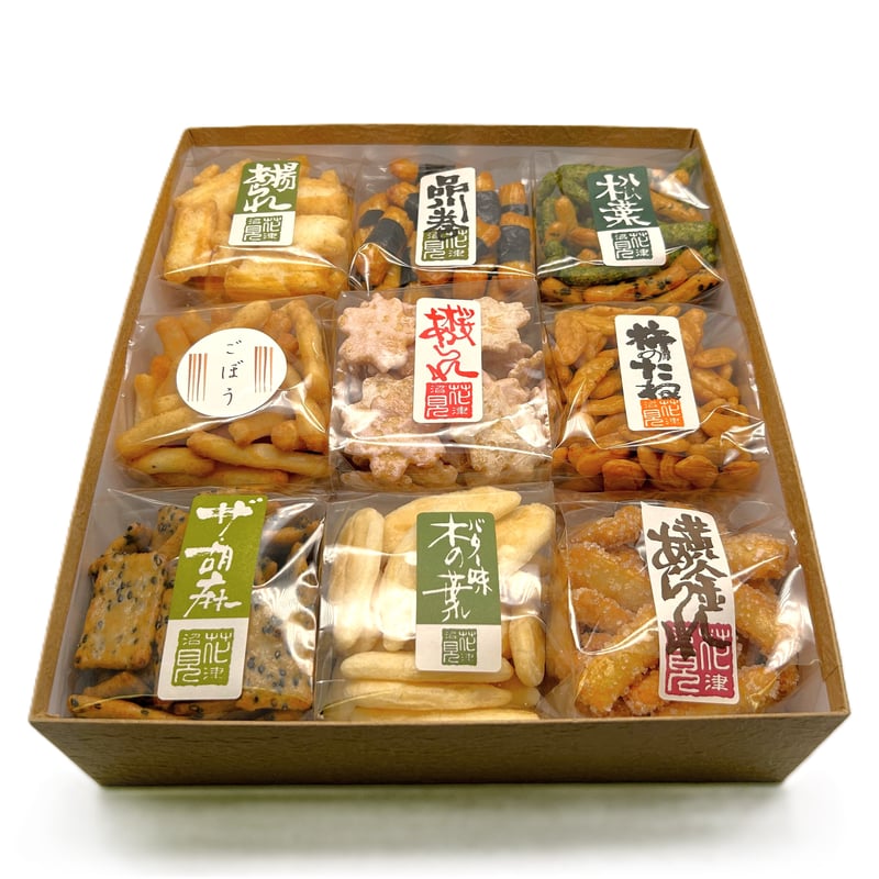 あられ　　9点 通常販売】あられ9種詰合せ | hanamisenbei