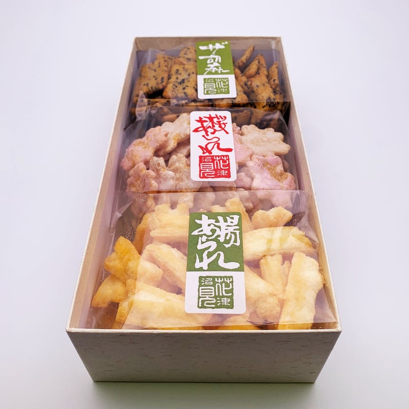 通常販売】あられ3種詰合せ | hanamisenbei