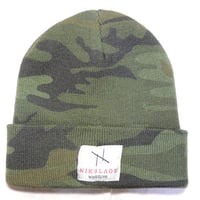NIKELAOS CLOTHING LABEL BEANIE CAMO
