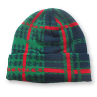 PLAID BEANIE GREEN