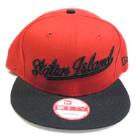NEW ERA STATEN ISLAND SCRIPT SNAPBACK CAP RED