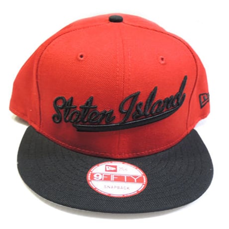NEW ERA STATEN ISLAND SCRIPT SNAPBACK CAP RED