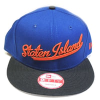 NEW ERA STATEN ISLAND SCRIPT SNAPBACK CAP BLUE
