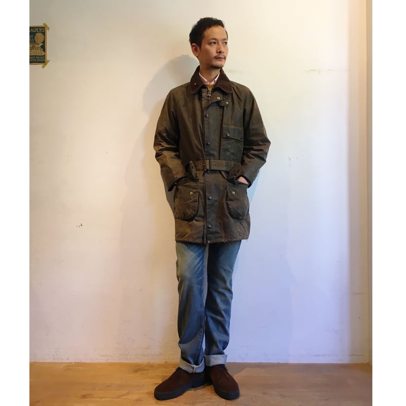 80s BARBOUR SOLWAY ZIPPER c40 1985 オリーブ 80s BARBOUR SOLWAY ZIPPER c40 1985 オリーブ