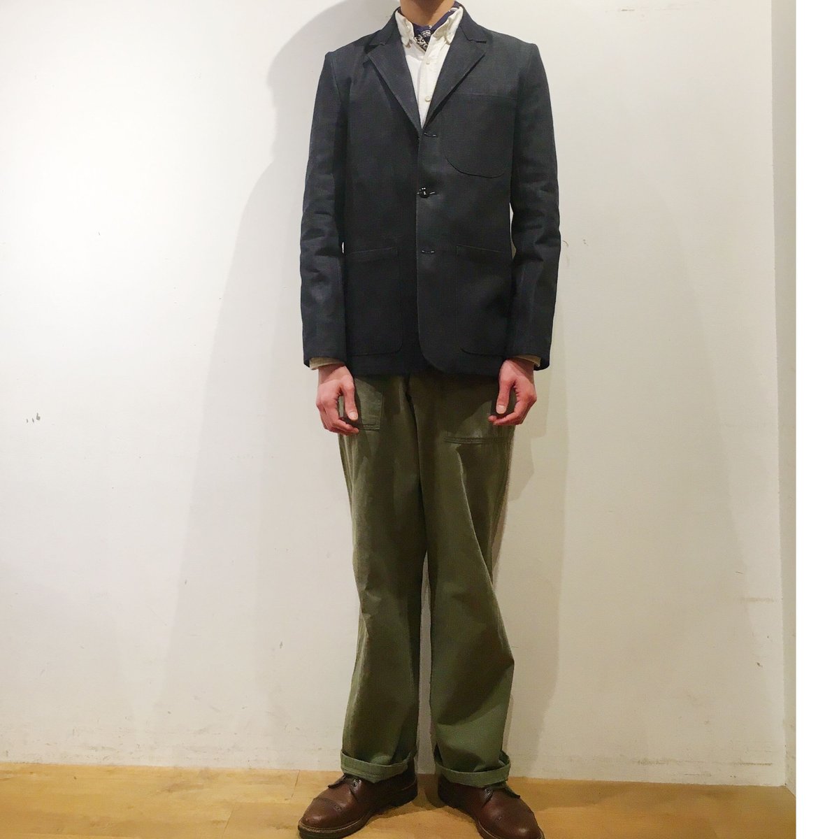 WAYSIDE FLOWER Utility Jacket Selvage Denim | D