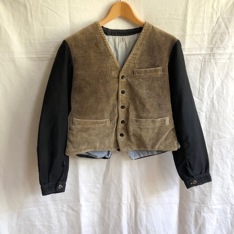 20-30'S FRENCH CORDUROY GILET JACKETジャケット・アウター