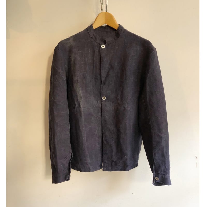 1910's〜1920's Belgian Indigo Linen Workwear For