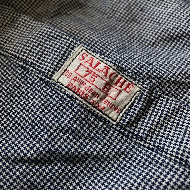 1930's Indigo Houndstooth Butcher Smock Dead St