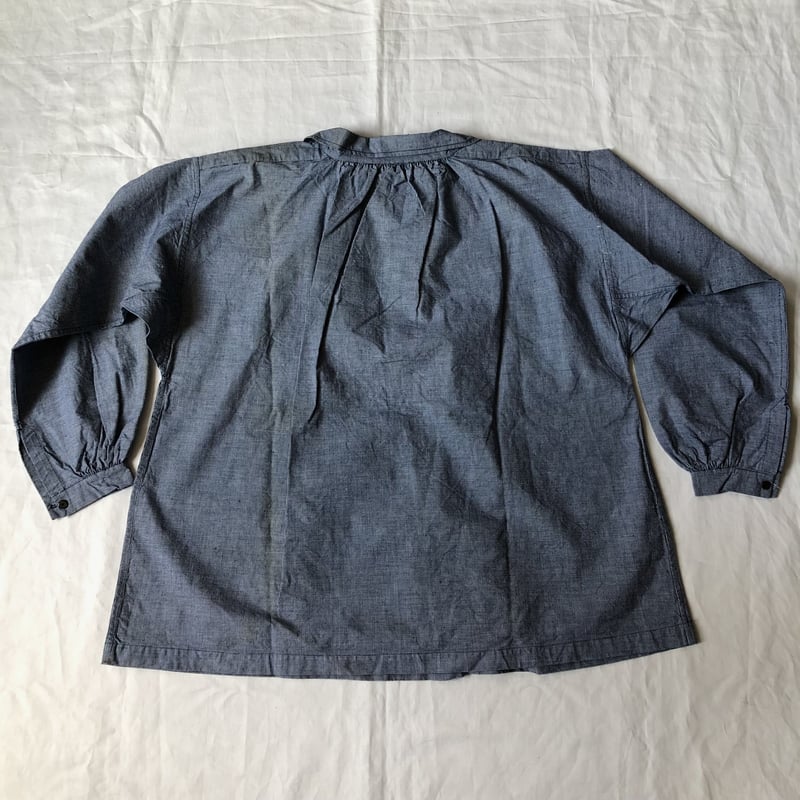 ジャケット・アウター ~1930's indigo houndtooth butcher smock 1930's indigo houndtooth butcher smock - フレンチ