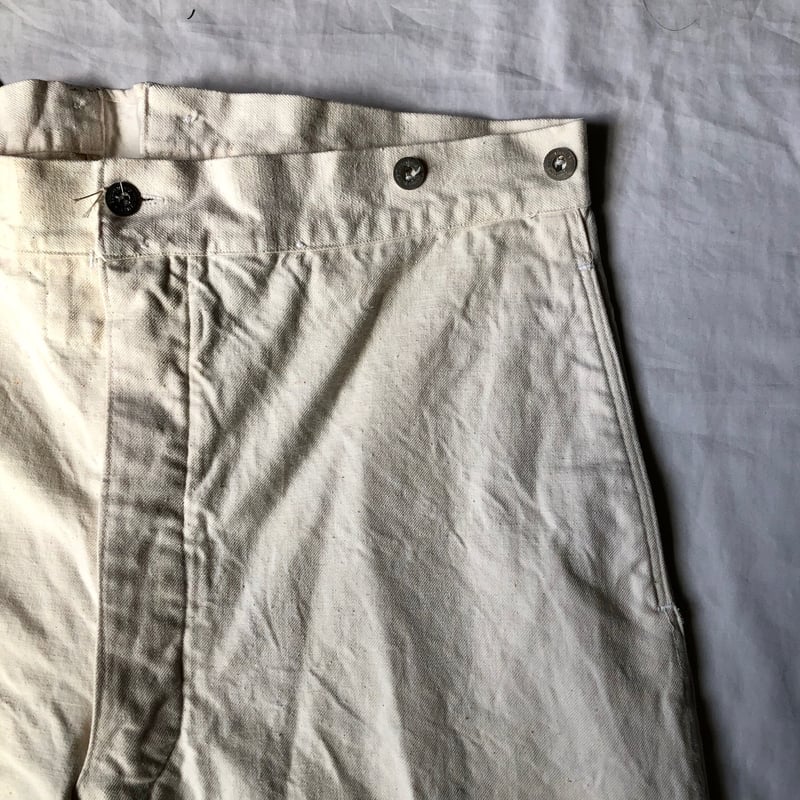 パンツ 40's ~ French Army Hospital Trousers 40's]French Army SSA Hospital Wool Trousers Size.1A