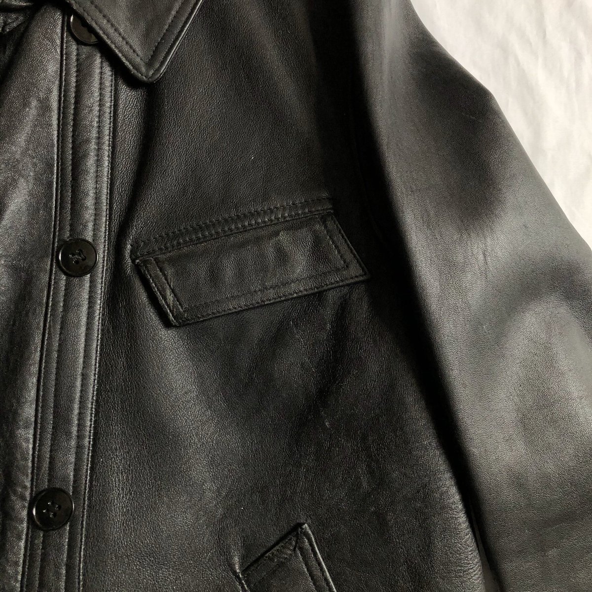 French Leather Double Breasted Work Jacket | DI