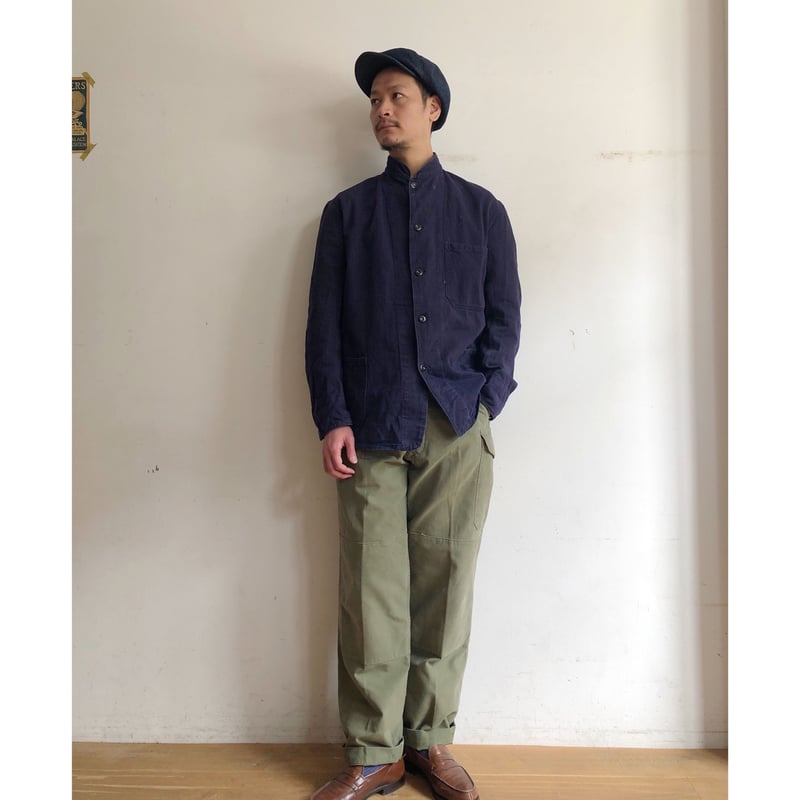 50's Royal Navy Stand Collar Work Jacket Made b 50's Royal Navy Stand Collar Work Jacket Made b