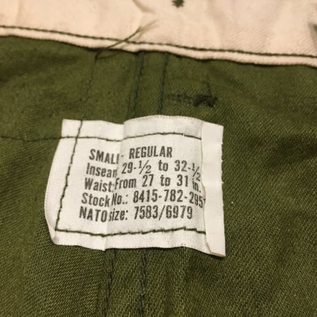 70's M-65 Field Pants Dead Stock  Small/Regular