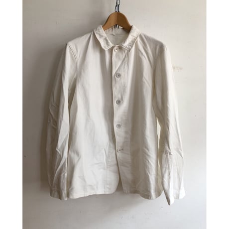 50's British Change Buttons White Work Coverall (Royal Navy?)