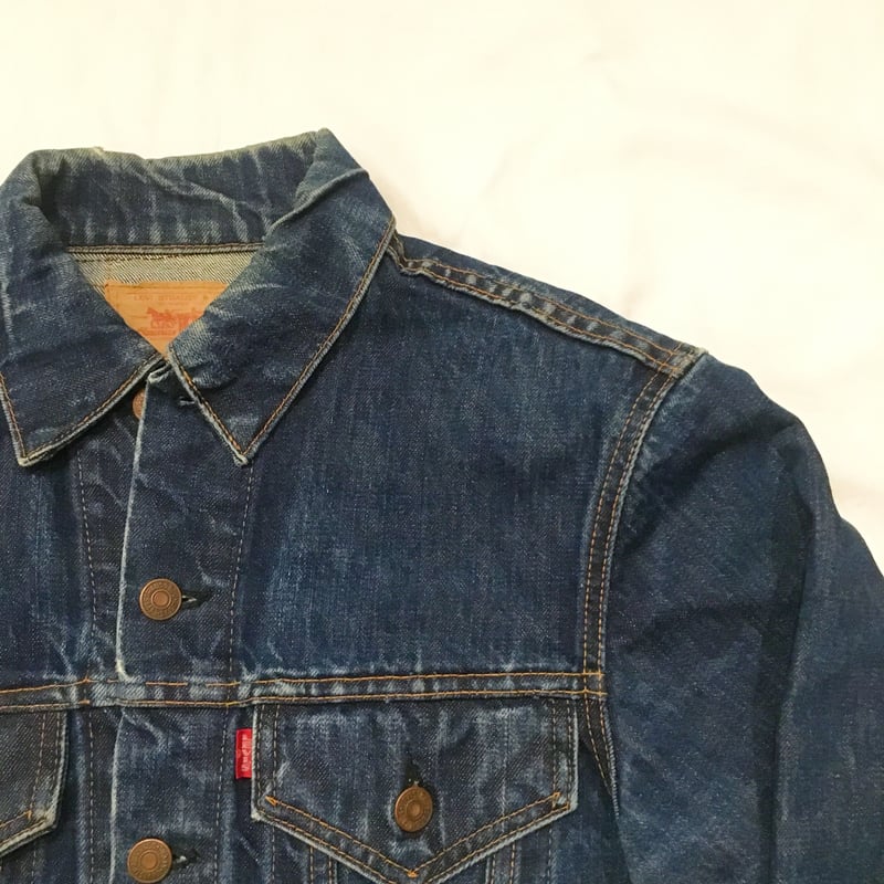格安! 雰囲気良いLevi's 70505 Big E 60-70s 38相当 60's Levi's 70505 BIG-E デニムジャケット 良色落ち 実寸(42位