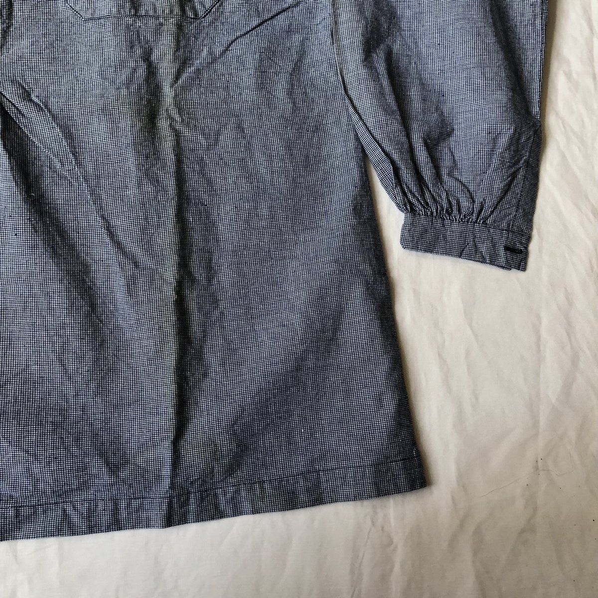 ジャケット・アウター ~1930's indigo houndtooth butcher smock 1930's indigo houndtooth butcher smock - フレンチ