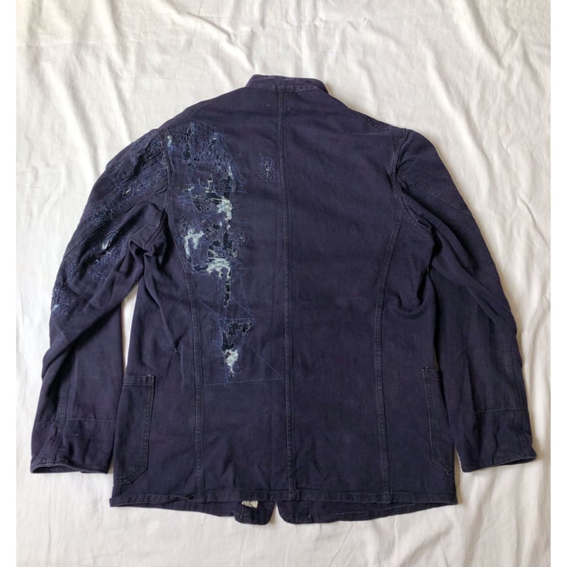 50's Royal Navy Stand Collar Work Jacket Made b