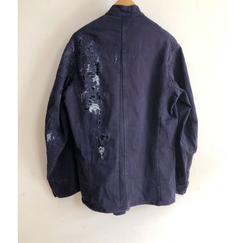 50's Royal Navy Stand Collar Work Jacket Made b