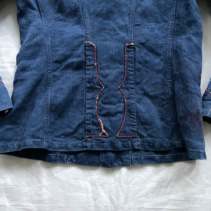 1920's Indigo Linen Fireman Jacket | DIG UPPER 1920's Indigo Linen Fireman Jacket | DIG UPPER