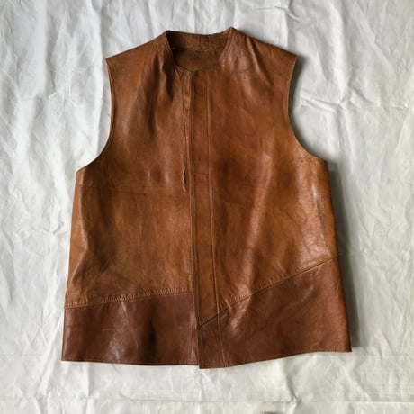 1940's British Indian Army?  Hard Repaired  Unlined Leather Jerkin