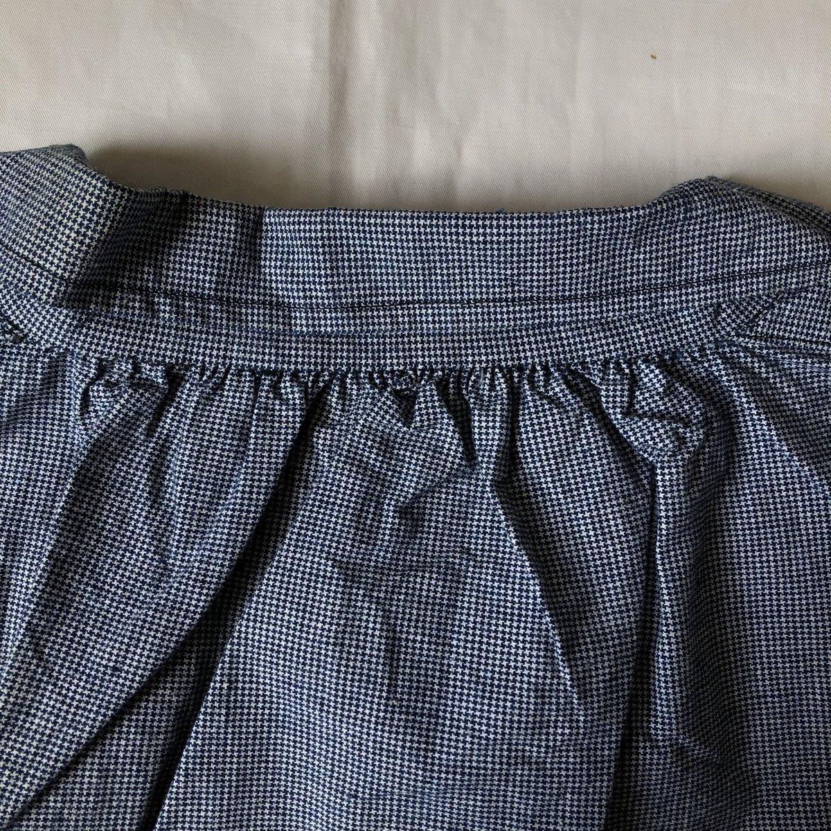 1930's Indigo Houndstooth Butcher Smock Dead Stock