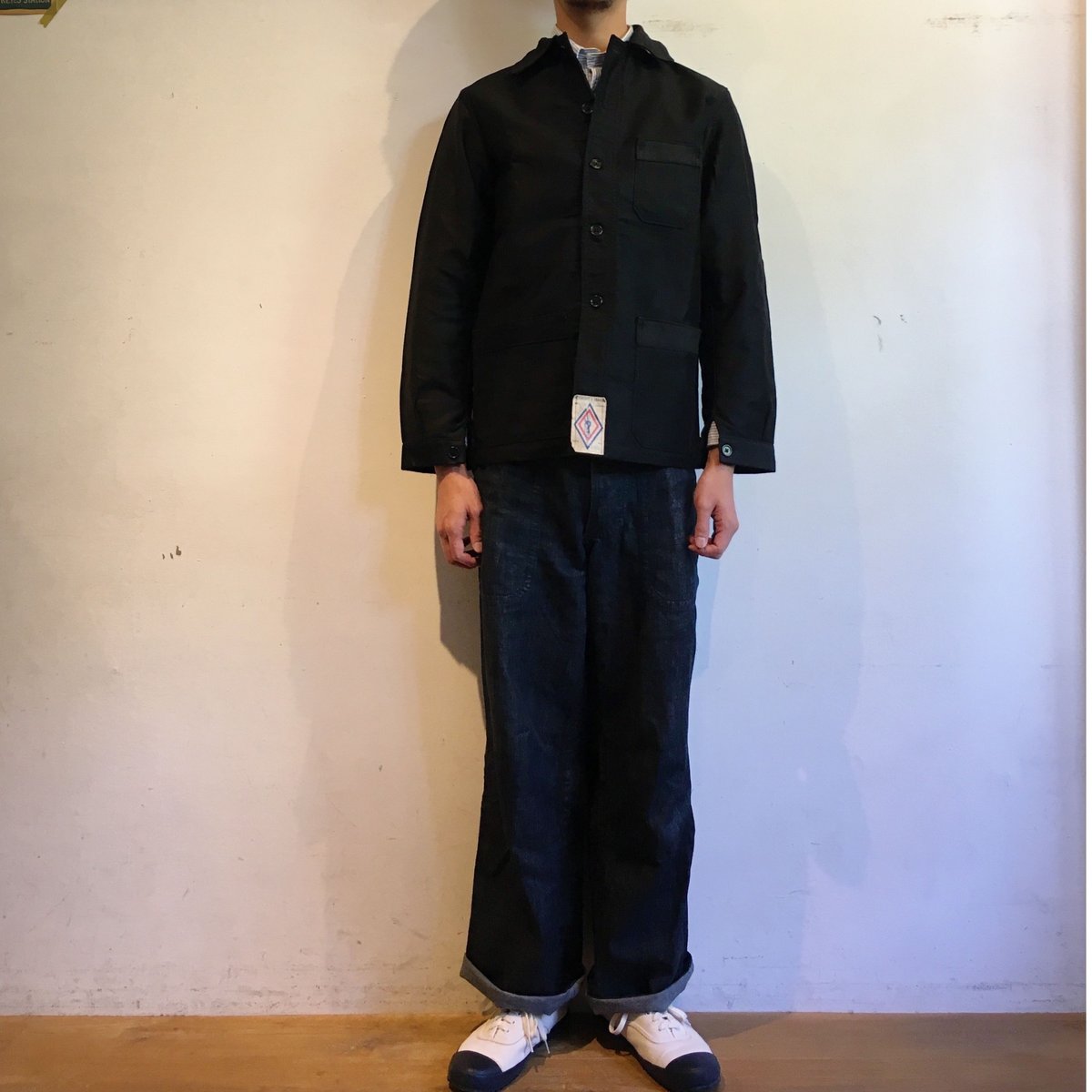 40's〜50's ペーパータグ付きDead Stock Black Moleskin Co...